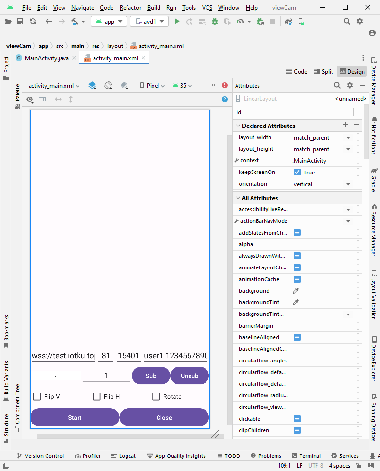 Android Studio Client Code Screenshot